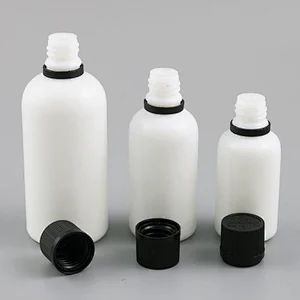 5ml 10ml 15ml 20ml 30m 50ml 100ml white glass essential oil bottle with Tamper Evident Childproof Cap orifice reduce
