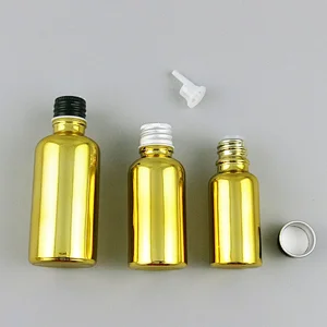 100ml 50ml 30ml 20m 15ml 10ml 5ml gold Glass Essential Oil Bottle Container with Aluminum Lid