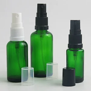 5ml 10ml 15ml 20ml 30ml 50ml 100ml travel green frost glass spray bottles essential oil container with Fine mist sprayer