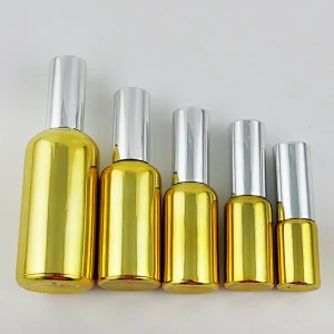 100ml 50ml 30ml 20ml 15ml 10ml 5ml dropper gold glass essential oil bottle