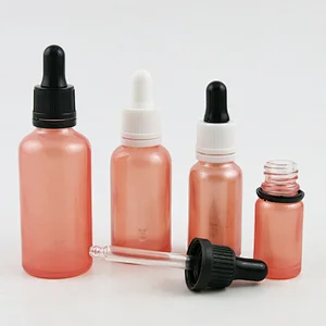 5ml 10ml 20ml 30ml 50ml 100ml pink glass dropper essential oil Bottle