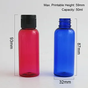 50ml PET Bottles with Snap Top Cap