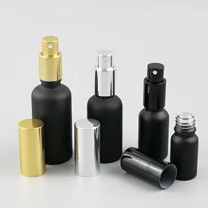 100ml 50ml 30ml 20ml 15ml 10ml 5ml dropper black frost glass essential oil bottle