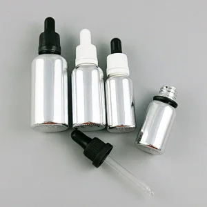 5ml 10ml 20ml 30ml 50ml 100ml Silver glass dropper essential oil Bottle