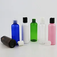 120ml PET Bottles with Disc Top Cap, Plastic Dispensing Bottles for lotion/skin care water use