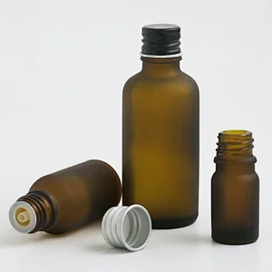 100ml 50ml 30ml 20m 15ml 10ml 5ml amber glass essential oil bottle containers with aluminum lids