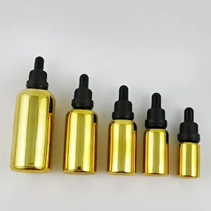 5ml 10ml 20ml 30ml 50ml 100ml gold glass dropper essential oil Bottle