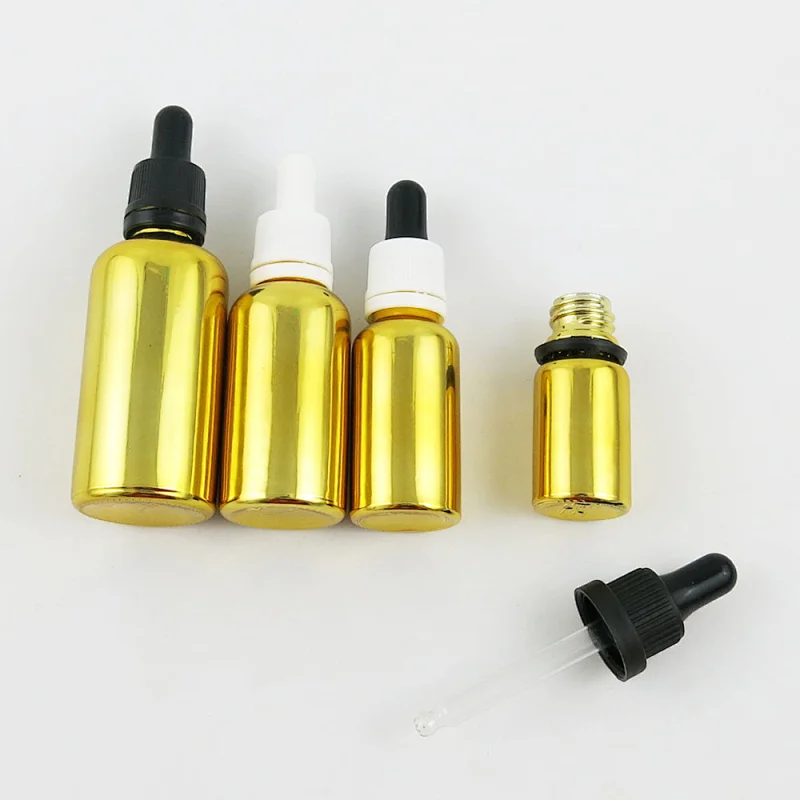 5ml 10ml 20ml 30ml 50ml 100ml gold glass dropper essential oil Bottle