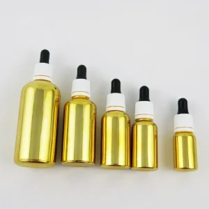 5ml 10ml 20ml 30ml 50ml 100ml gold glass dropper essential oil Bottle