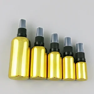 5ml 10ml 15ml 20ml 30m 50ml 100ml travel gold treatment pump glass bottle cream cosmetic container with pump