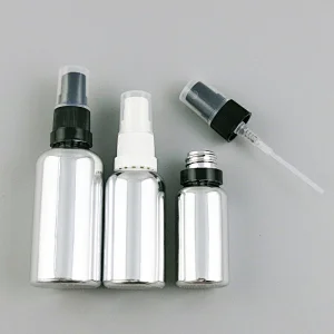 100ml 50ml 30ml 20ml 15ml 10ml 5ml Silver glass sprayer essential oil bottle