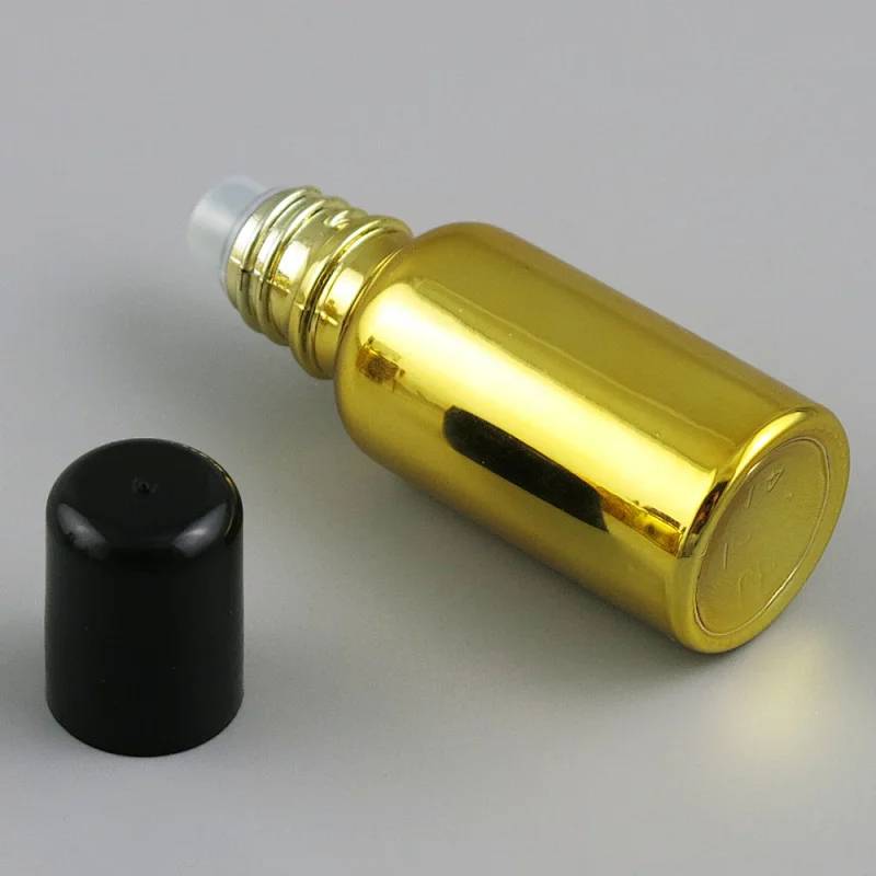 5ml 10ml 15ml 20ml 30ml 50ml 100ml gold refillable glass essential oil roller bottle roll on perfume beauty bottles with glass ball