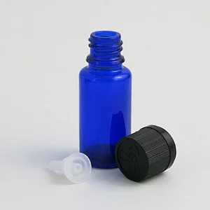 5ml 10ml 15ml 20ml 30m 50ml 100ml blue frost glass essential oil bottle with Tamper Evident Childproof Cap orifice reduce