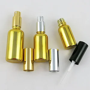 100ml 50ml 30ml 20ml 15ml 10ml 5ml dropper gold glass essential oil bottle