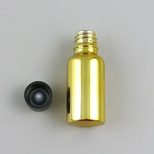 5ml 10ml 15ml 20ml 30ml 50ml 100ml  refillable phenolic cone cap gold  glass essential oil bottle