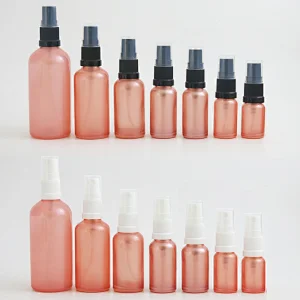 5ml 10ml 15ml 20ml 30ml 50ml 100ml travel pink glass spray bottles essential oil container with Fine mist sprayer