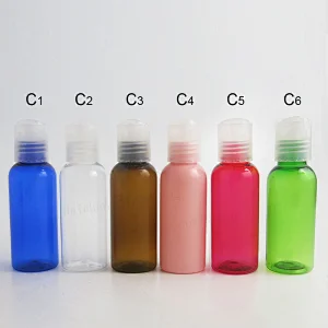 50ml PET Bottles with Disc Top Cap, 50 ml Plastic Dispensing Bottles for lotion/skin care water use