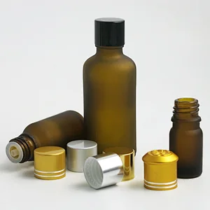 5ml 10ml 15ml 20ml 30m 50ml 100ml amber glass essential oil bottle containers Packaging with aluminium lids