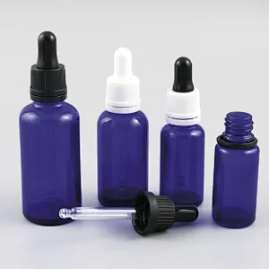 5ml 10ml 20ml 30ml 50ml 100ml blue frost glass dropper essential oil Bottle