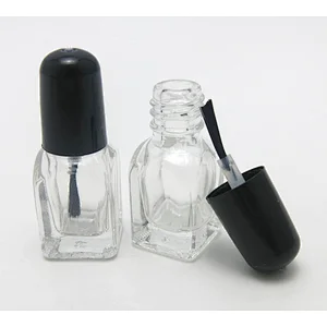 2ml Mini Small Glass Cheap Cosmetic Bottles Plastic cap with brush Nail Polish Bottles