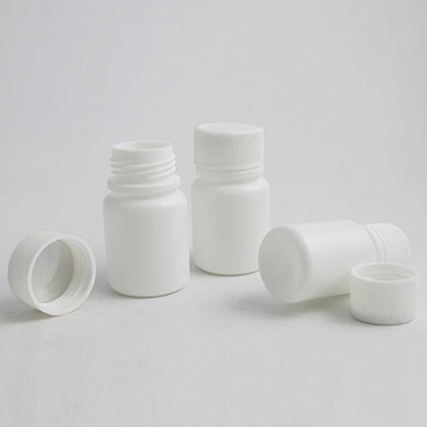 White Plastic Empty Medicine Bottles capsule Pill Tablet Container Storage Container + Lid