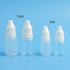 Empty clear Frosted Plastic Squeezable Dropper Bottles Eye Liquid Dropper Sample Eyes Drop Refillable Bottle 5/10ml