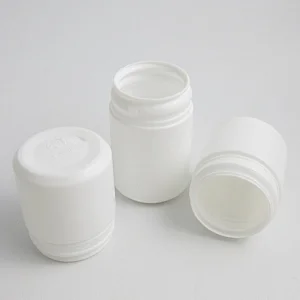 White Plastic Empty Medicine Bottles capsule Pill Tablet Container 50ml 70ml Storage Container + Lid