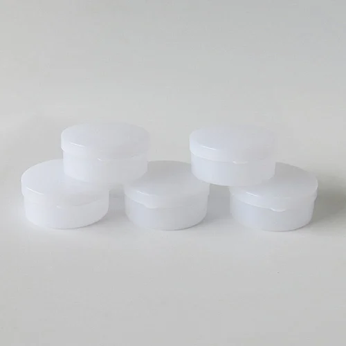 Mini White Plastic Sample Bottle 20g Sealing Up Pot Face Cream Container Portable Make Up Jar Small Box