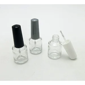 Empty 7ml Glass Nail Polish Bottle Portable Small Brush Nail Art Container Glass Nail Oil Bottles Wholesale