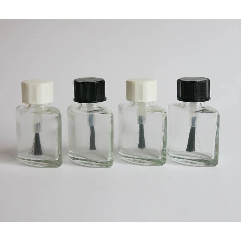Popular Mini nail poilsh bottle glass nail polish bottle with black cap brush 5 ml Wholesale for nail polish oil refillable bottle