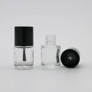 5ml Small Glass Cheap Cosmetic Bottles Nail Polish Bottles Plastic cap with brush refillable bottle cosmetic packaging