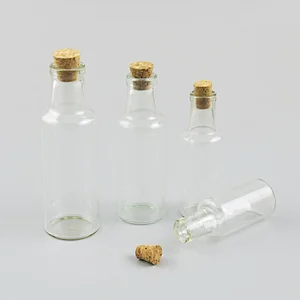 12ml 15ml 25ml 35ml Empty Clear Glass Drifting Bottle Current Lucky Vials Containers for Wedding Gift Using