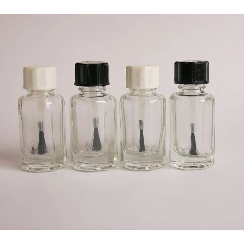 Bottle Wholesale 6ml Small Glass Cheap Cosmetic Bottles Nail Polish Bottles Plastic Cap With Brush Refillable Bottle Cosmetic Packaging