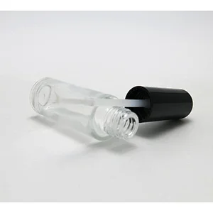 Empty CLEAR Round Nail Polish Bottle Portable Brush Nail Art Container Glass Nail Oil Bottles