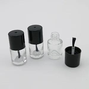 5ml Small Glass Cheap Cosmetic Bottles Nail Polish Bottles Plastic cap with brush refillable bottle cosmetic packaging
