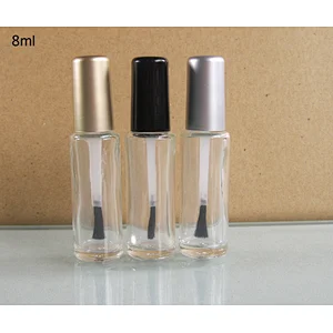 Portable Small Brush Nail Art Container Glass Nail Oil Bottles Wholesale 8 ml  for nail polish oil refillable bottle