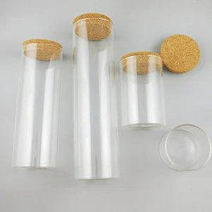 High Borosilicate Glass Straight Bottles Cork Test Tubes Wedding Favours Display Glass Containers 150ML 350ML 750ML 1000ML