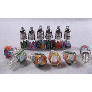4ml Soft ceramic cork oil bottle Colorful dispensing oil glass perfume bottles fragrance bottles