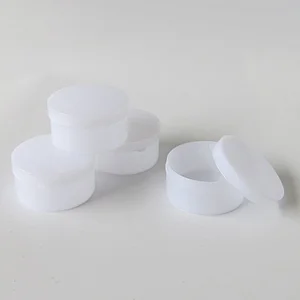 30ml Refillable White Plastic Sample Bottle Sealing Up Pot Face Cream Container Portable Make Up Jar Small Box Cosmetic Packaging