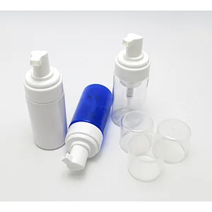 3 Colors PET Empty 100ml Cosmetic Facial Wash Plastic Container Cleanser Cream Liquid Soap Foam Bottle With White Foaming Pump