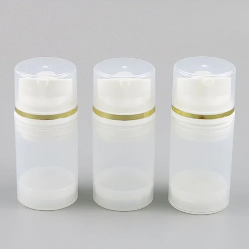 Frosted 50ml Empty Reusable Cosmetic Airless Bottle Portable Plastic Treatment Pump Travel Bottles