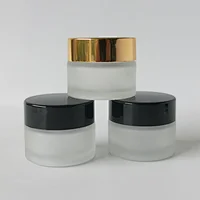 Wholesale High Quality Frosted Round Cream Jars, 15g Glass Containers for Cosmetics, Cosmetic Sample Bottles