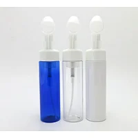 200ml Blue White Clear foam bottle cosmetics packaging Body Cream/Lotion Cosmetic Container Travel Use  flower shape foaming pump bottle