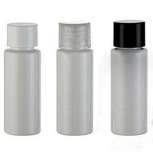 20ml White Small PET Environmental Protection Plastic Refillable Bottles Vials with Plastic Screw Cap Wholesale