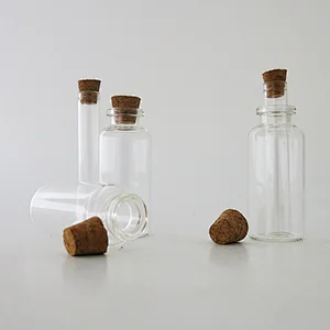 5ml 20ml 25ml Clear Glass Bottles Vials Jars with Cork Stopper DIY Wedding Home Decor Storage Jars