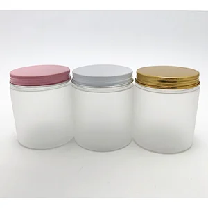 200g Refillable Frosted Plastic Sample Bottle Sealing Up Pot Face Cream Container Portable Jar Small Box With Aluminum Caps