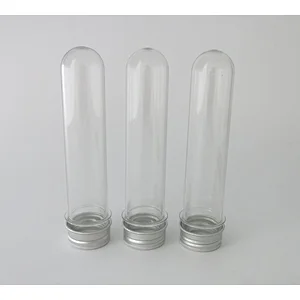 100ml transparent mask bath salt test plastic tube with aluminum cap empty clear pet cosmetic tube