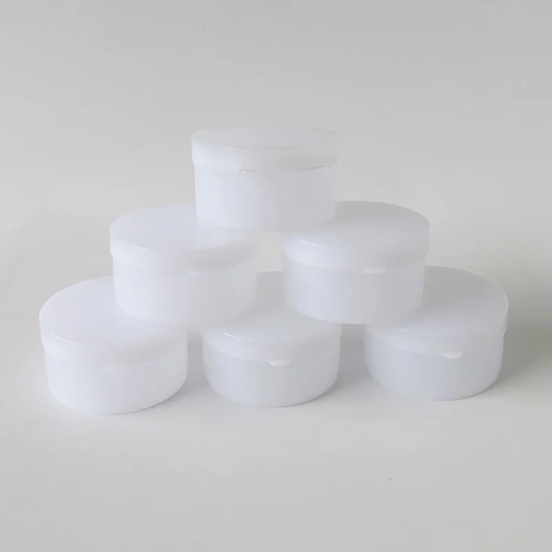 30ml Refillable White Plastic Sample Bottle Sealing Up Pot Face Cream Container Portable Make Up Jar Small Box Cosmetic Packaging