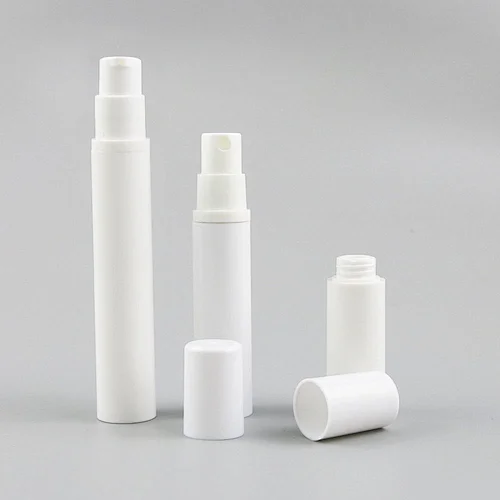 5,10,15ml Mini Vacuum Pump Bottles Makeup Cream Lotion Shampoo Packaging Airless Refillable Travel Cosmetic Containers With Sprayer Caps