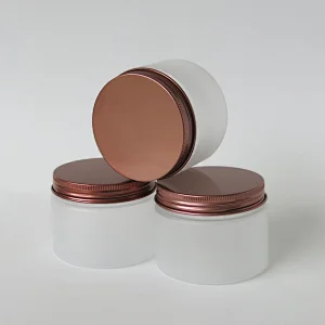 Frosted 150g plastic Cream Jar Cosmetic Packaging Box Empty Jar Pot Eyeshadow Makeup Face Cream Container with Amber caps